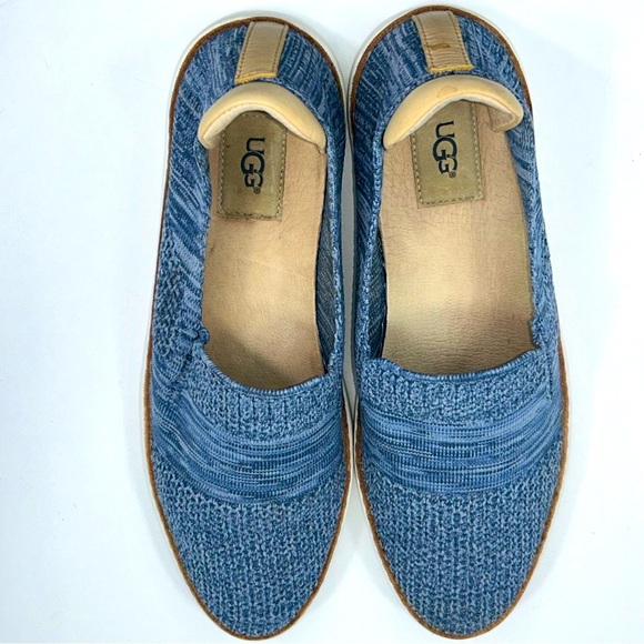 UGG Sammy Soft Knit Sneaker Leather Trim Shoes Size 9.5 Women's - Picture 7 of 14